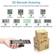 2D Bluetooth Barcode Scanner EVAWGIB Portable Back Clip Wireless Bar Code Scanner Inventory Bar Code