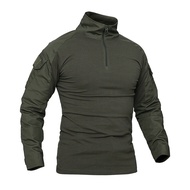 Mens Outdoor Tactical Hiking T-Shirts Military Army Camouflage Long Sleeve Hunting Climbing Shirt Ma