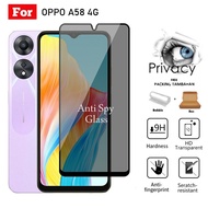 LAYAR Tempered Glass Ceramics Matte + Anti SPY For Oppo A58 4G - Oppo A58 4G Screen Protector - ANTI