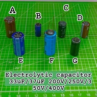 Electrolytic capacitor 33uF/37uF 200V/250V/350V/400V