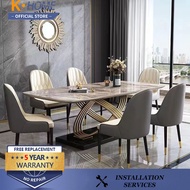 K-home Dining Table Table And Chair Combination Light Luxury Marble Italian Rock Plate Dining Modern Simple Rectangular Small Household Dining Table