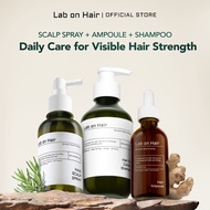 Lab On Hair 3in1 Bundle Scalp Spray + Ampoule + Shampoo - Root Booster Untuk Rambut Rontok Pertumbuh