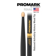 Promark™ ไม้กลอง Rebound 5A ระดับมืออาชีพ มีเทคโนโลยี ActiveGrip™ รุ่น R5AAG ** Designed & Made in U