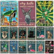 Artisian Metal Poster for Bathroom Nice Butt Decorative Tin Plate Sign for Washing Room Toilet Garag