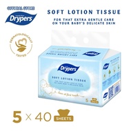 GWP - Drypers Soft Lotion Tissue 3ply (5x40s)