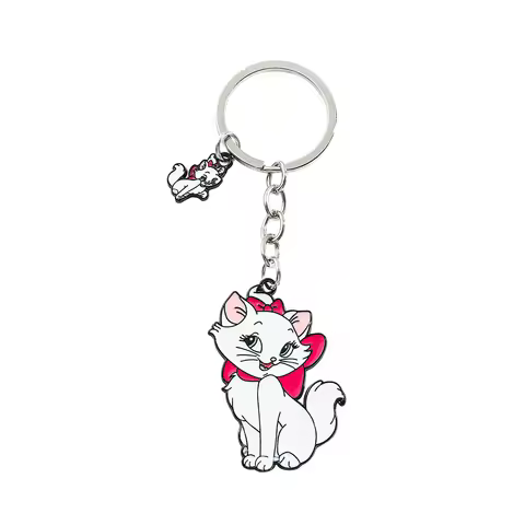Adorable Disney Marie Cat Keychain - Cute Anime Keyring & Kawaii Schoolbag Accessory Gift