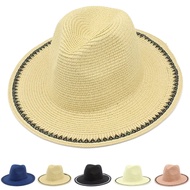Straw Hat Fedora Hats Trilby Caps Panama Summer Fedoras Jazz Hat Breathable Sun Protuct Derby Summer Sunhat Cap