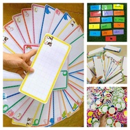 Combo of 10 rectangular cards sized 7x21cm for children to practice fishing. Built-in magnets to att