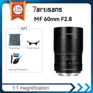 7Artisans 60Mm F2.8 1:1 Macro Lens For Canon EOSM EOSR/Sony E/Fuji FX/M4/3/Nikon Z Mount A6000 A6500 M50 XT5 ZFC Camera Lenses
