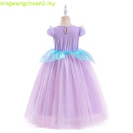 ❤️Girls Princess Cosplay Mermaid Cinderella Rapunzel pakaian kanak-kanak kostum pakaian mewah mewah 