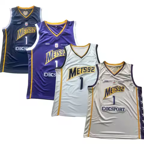 2024 Basketball jerseys Mete 92 1 Wembanyama Sewing embroidery Outdoor sportswear Hip hop culture Sw