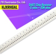 100pcs 0402 SMD 5% 1/16W 0R~100R chip resistor 0R 1R 2R 3R 4.7 R 6.2 R 7.5 R 10R 15R 20R 30R 47R 62R