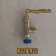 Freon faucet nipple adapter R22 R410 R 22 R 410
