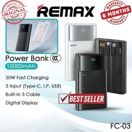 [CCC Certificate] Remax FC-03 10000mAh Bank Kuasa 22.5W Pengecasan Pantas Remax Power Bank 10000mAh 