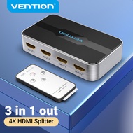 Vention HDMI Switcher 4K/60Hz 3 Input 1 Output HDMI 2.0 Switch Adapter for Smart Box TV Projector PS3/4 3×1 HDMI 2.0 Splitter dingyu0776165