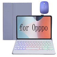Backlits เคสคีย์บอร์ดและเมาส์สำหรับ Oppo Pad 2 11.61นิ้ว2023 Oppo Pad Air 10.36นิ้ว2022หนังอัจฉริยะป