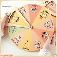moreorders|  Parent-child Communication Aid Wooden Emotion Wheel Toy Toddlers Emotion Wheel Toy – Ro
