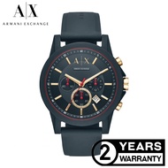 [Official Warranty] Armani Exchange AX1335 Men's Chronograph Blue Silicone Watch