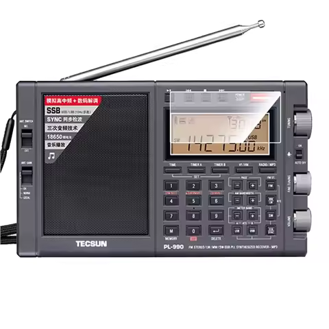 9h Scratch-Proof Premium Tempered Glass Screen Protector Film for TECSUN PL990 R-9700DX R-9710(Not R