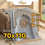 Myna | 70 x 110cm Anti Slip Moden Mini Dubai Sejadah Gebu Solat Turkish Prayer Mat Tebal Carpet 印花地毯