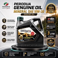 PERODUA MINERAL 10W-30 10W30 3LITRE MINYAK HITAM KERETA CAR ENGINE OIL