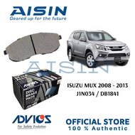 AISIN / ADVICS Brake Pad for Isuzu MUX 2008-2013 (J1N034/DB1841) 4pcs/1set (Front)