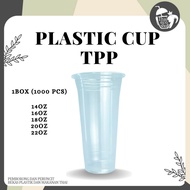 Cup Plastik Brand TPP Thailand Gelas Plastik Drinking Water 1000pcs 14oz 16oz 18oz 20oz 22oz