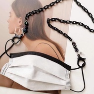 Black Smiley Face Acrylic Mask Lanyard NL