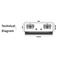 LIVINOX LGH-588T 2B-BL (Flexi Hob) / Timer Gas Hob