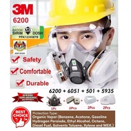 3M 6200 + 6051 Half Facepiece Reusable Respirator Mask Set