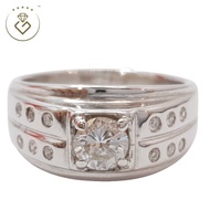 [Kedai Emas Gemilang] 200571 {YS} 18K White Gold 0.54Ct Diamond Ring (17) (9.54G) [750 Gold]