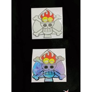 One Piece Fire Skull Cutting Sticker Size 7.5 x 7.5 CM Cutting Sticker