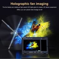 fangzi P56 3D Hologram Projector LED Advertising Display Fan 2K HD Naked Eye Video with 678pcs Light