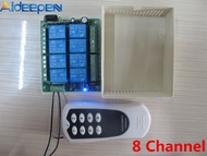 Aideepen อย่างเป็นทางการ DC 12V 8ช่องรีเลย์ RF สวิตช์1000ม. เครื่องส่งสัญญาณควบคุมระยะไกล + ตัวรับสั