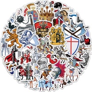 60PCS Medieval Knight Stickers Waterproof Fantasy Decals for Journal Laptop Tumbler Historical RPG G