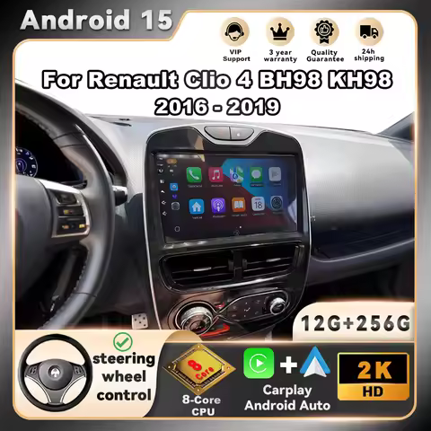 Android 15 For Renault Clio 4 BH98 KH98 2012 -2016 Car Radio Multimedia Player GPS Navigation Carpla