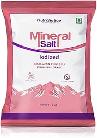 NutroActive MineralSalt Iodized Himalayan Pink Rock Salt Extra Fine Grain 500 g