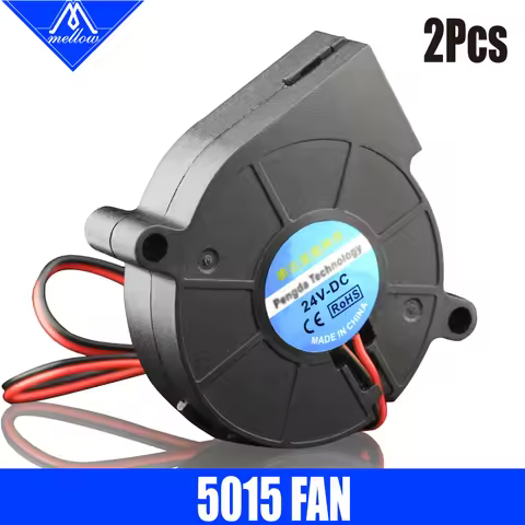 Mellow 2 pcs/lot 3D Printer Fan 5015 12V/24V 0.15A Sleeve Bearing Brushless for Reprap i3 DC Cooling