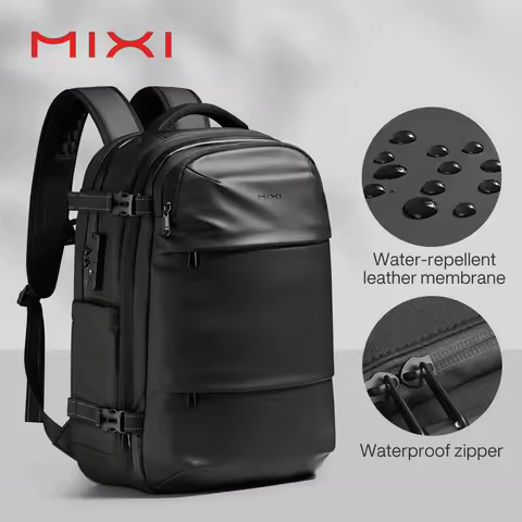 Backpacks Men Mixi 19 Inch Vacuum Backpacks Men Expandable Bags Male Travel Backpacks Large Capacity