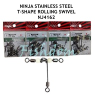 FISHDOM NINJA NJ4162 T-SHAPE ROLLING SWIVEL STAINLESS STEEL FISHING KIRI-KIRI PANCING 4162
