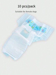 1包超薄乾爽寵物尿布,雌狗生理褲,雄狗尿布,12片/包雌狗專用,10片/包雄狗專用