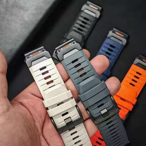 22mm 26mm Fluororubber Strap For Garmin Fenix 8 7X 7Pro Epix Pro Gen2 47mm 51mm QuickFit Garmin Feni