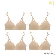 (Set 4 ชิ้น) Sabina เสื้อชั้นใน (ไม่มีโครง) รุ่น Pretty Perfect รหัส SBXU8310 สีเนื้อเข้ม