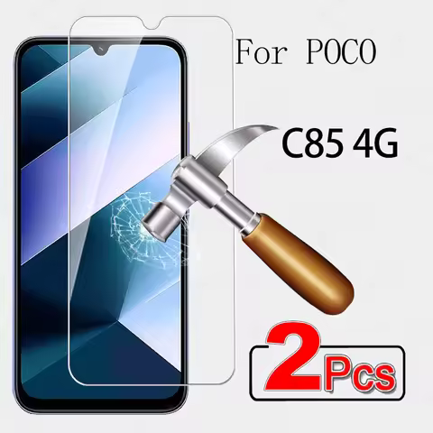 2Pcs For Poco C85 4G Original Tempered Glass Cover Xiaomi PocoC85 Little C 85 85C Global European Sc