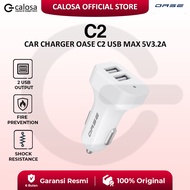 Oase Car Charger C2 2 USB Max 5V3.2A Charger Head For Car 2 USB White