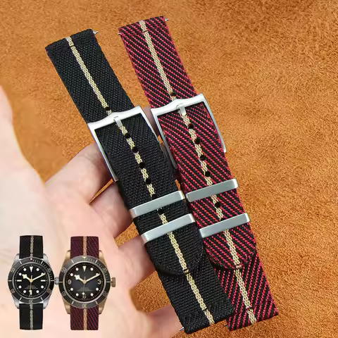 For Tudor 1958 Black Bay Series Breathable Waterproof Nylon Canvas Watch Strap 20 22mm Quick Release
