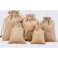 Burlap Drawstring Pouch