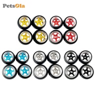 [PETSOLA] 4x Car Rubber Tyre Hard Anodized Wheel Rims Wheel Set for K969 K989 P929 28 High Car