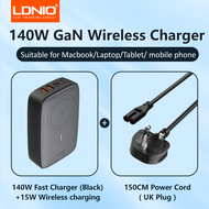 LDNIO 140W 6 In 1ที่ชาร์จแบบไร้สาย GaN 65W USB C PD QC USB A สถานีชาร์จแบบรวดเร็ว6 In 1เครื่องชาร์จต