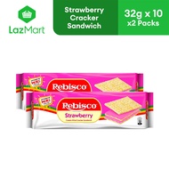 Rebisco Sandwich Strawberry 32g x 10 - Pack of 2